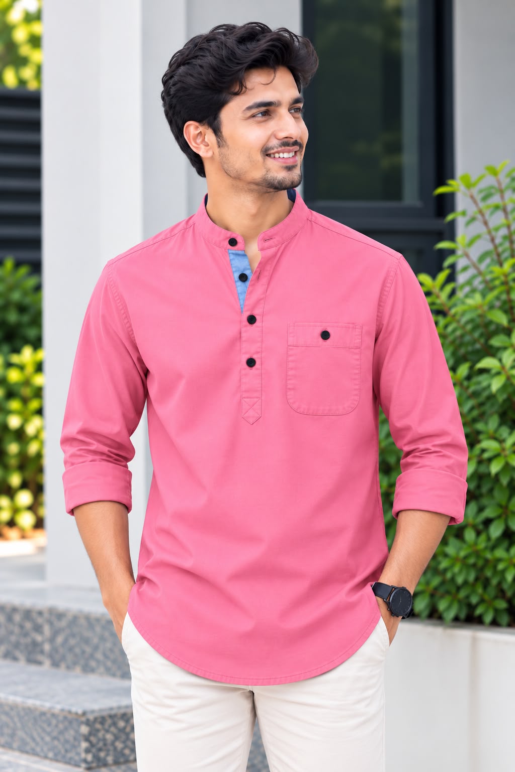 WhatsApp Image 2026-09-08 at 11.21.05 PM (1) প্রিমিয়াম ও স্টাইলিশ Oxford Cotton সূতি কাপড় কাতুয়া Pink - Image 1